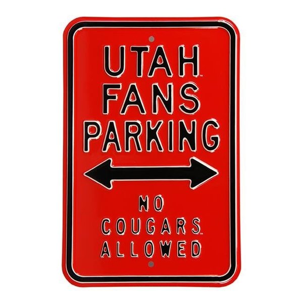 Authentic Street Signs Authentic Street Signs 71086 Utah Fans No Cougars Parking Sign 71086